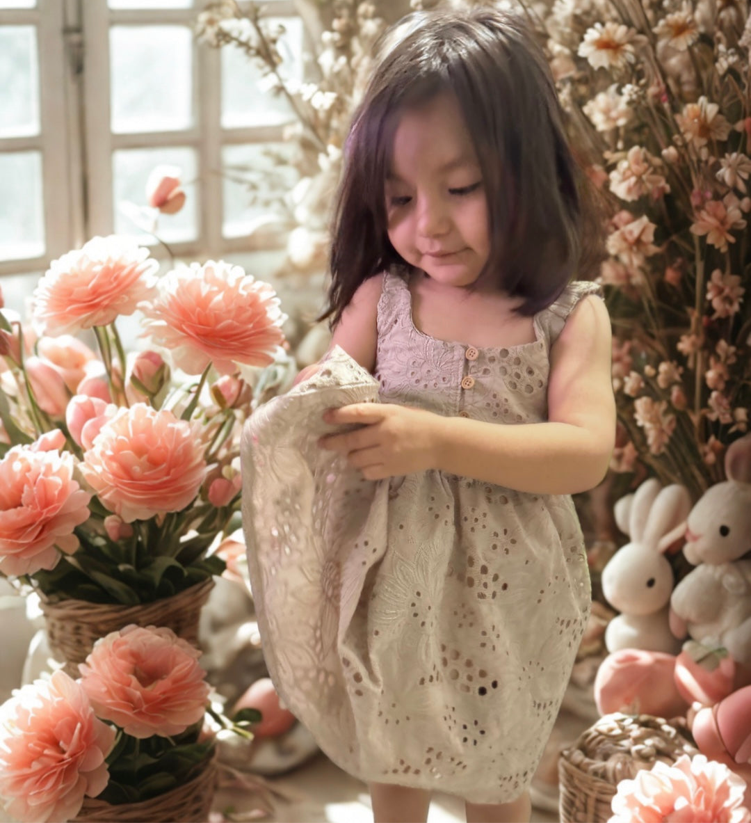Vestido para niña “Magnolia” – Elegancia en guipur (Tallas 4 a 16 años)