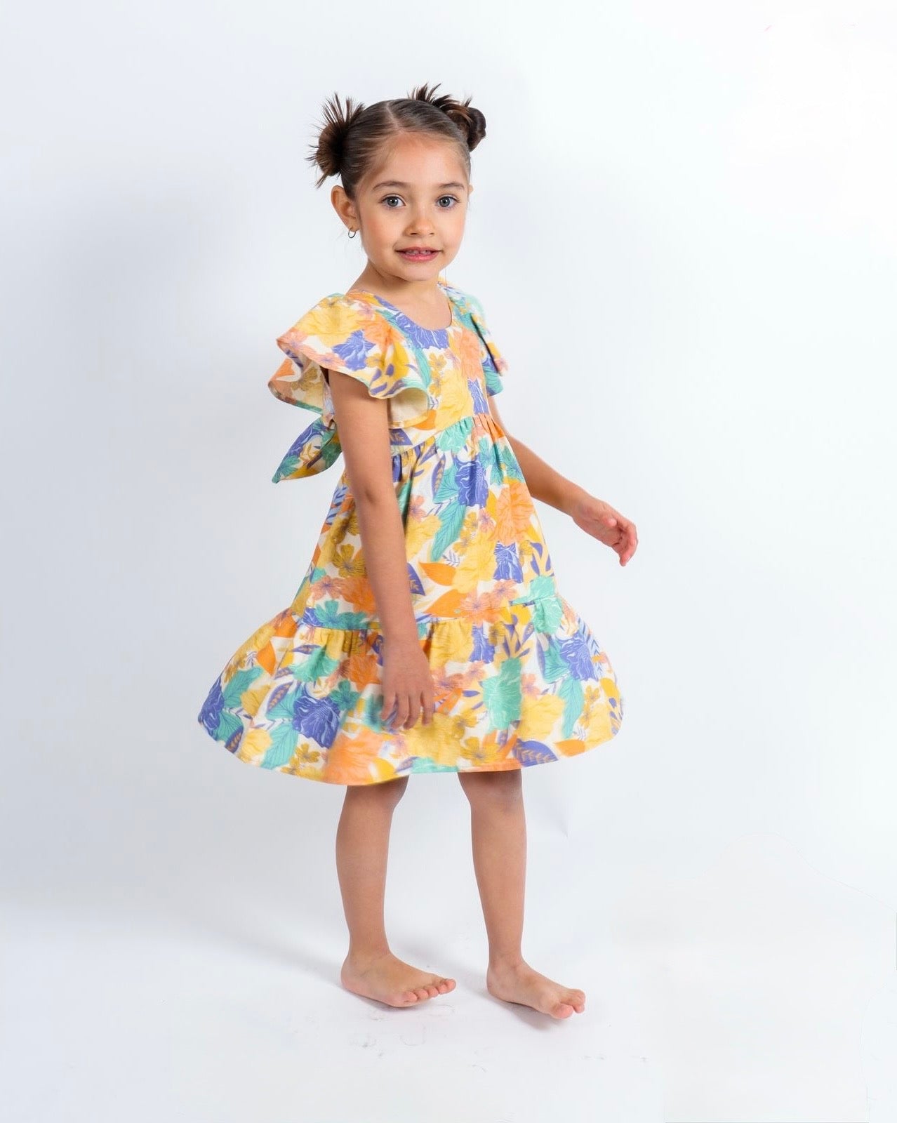 Vestido para niña “Tulipán” – 100% algodón, cómodo y adorable (Tallas 1 a 4 años)