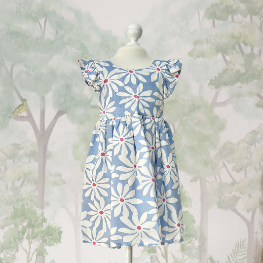 Vestido para niña “Margarita” – Encanto floral para los días soleados (Tallas 1 a 3X)