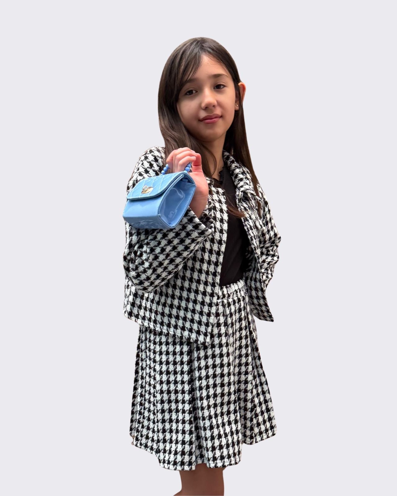 Conjunto Tweed Infantil – Falda + Saco (Tallas 4 a 14 años)