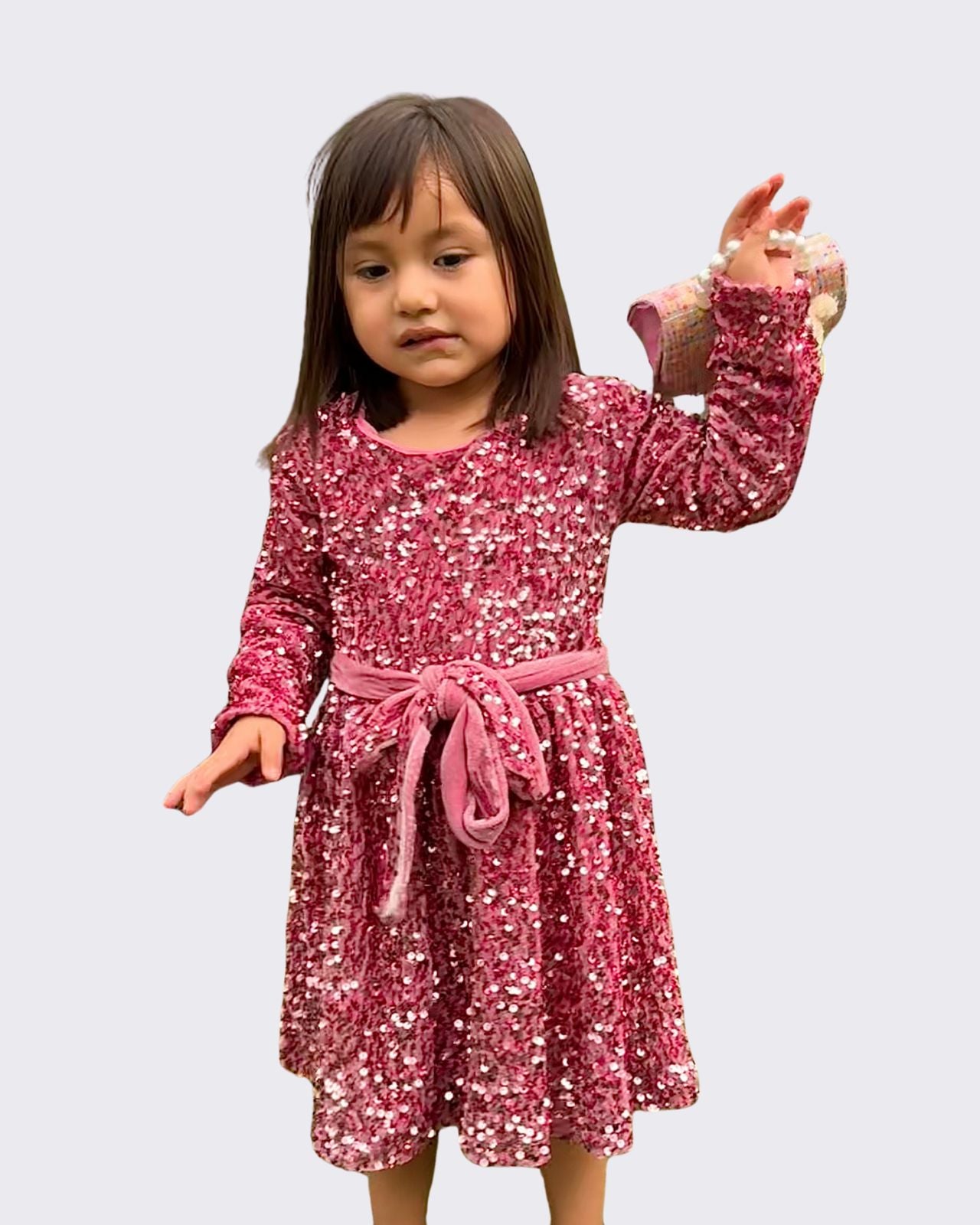 Vestido Infantil - Lentejuelas (tallas 4 a 14 años)