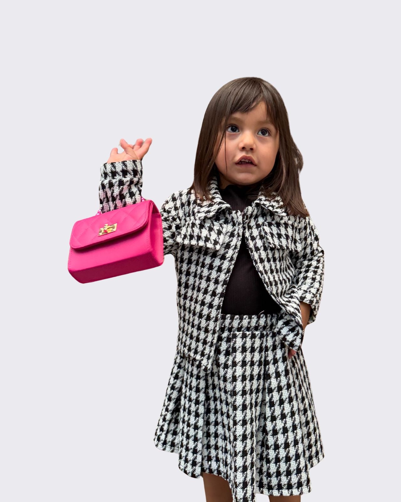 Conjunto Tweed Infantil – Falda + Saco  (Tallas 4 a 14 años)