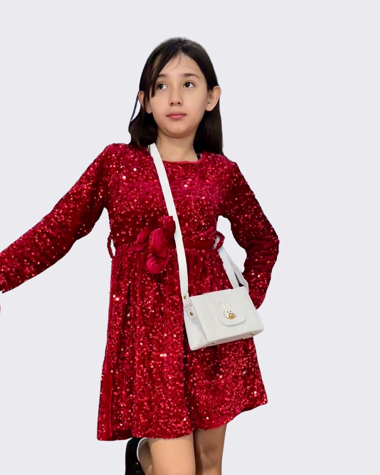 Vestido Infantil - Lentejuelas (tallas 4 a 14 años)